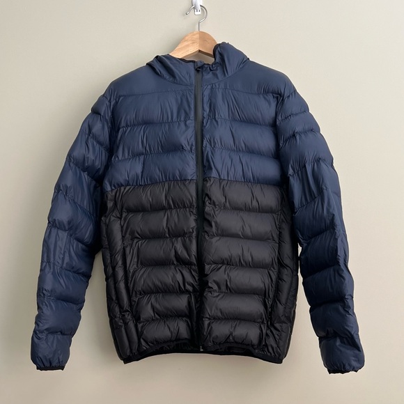 DKNY Men's Two Tone Hooded Puffer Coat Jacket Size L - Picture 1 of 9
